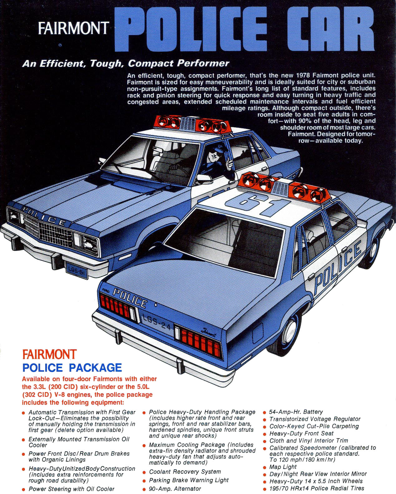 1978 Ford Fairmont Police Car brochure 1978 Ford Fairmont Police Car brochure